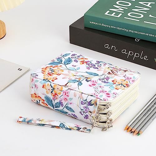 Portable Colored Side Case 72 White + Flower