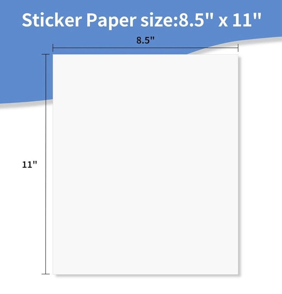 100 pcs translucent vinyl sticker paper for laser printer