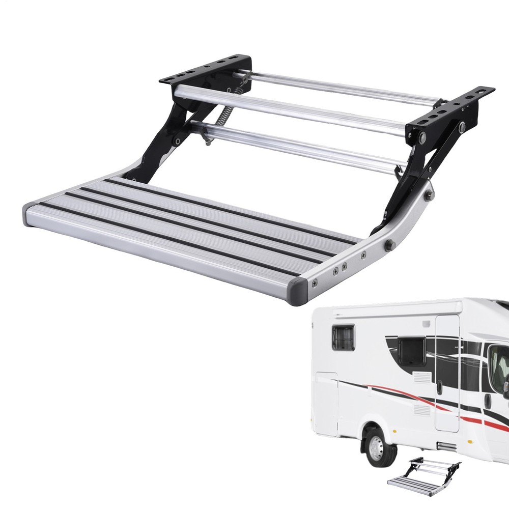 Aluminium Manual Pull Out Retractable One Step RV Camper Platform Steps Stair
