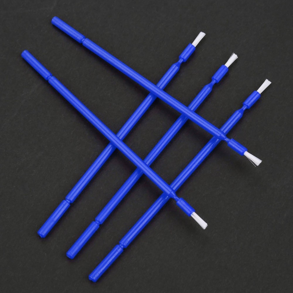 100 Pcs Dental Disposable Micro Applicator Brush Bendable Sticks (Blue)