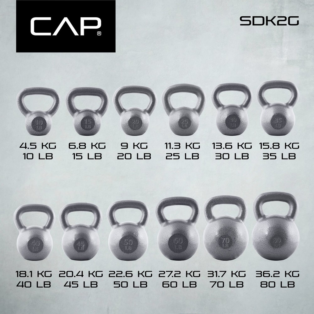 CAP Barbell 15lb Cast Iron Kettlebell, Single