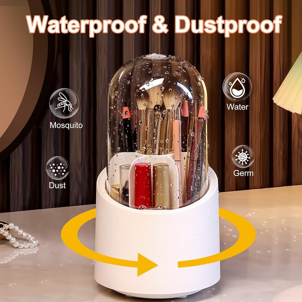 Vanity Makeup Organizer, Countertop Organizer with Makeup Brush Holder