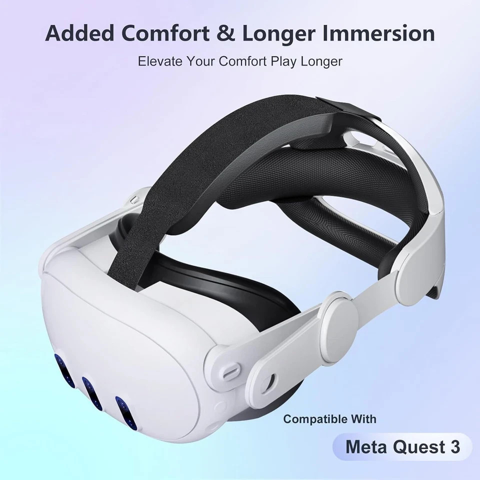 Head Strap for Meta Quest 3/Quest 3S-Comfortable Lightweight Adjustable Elite...