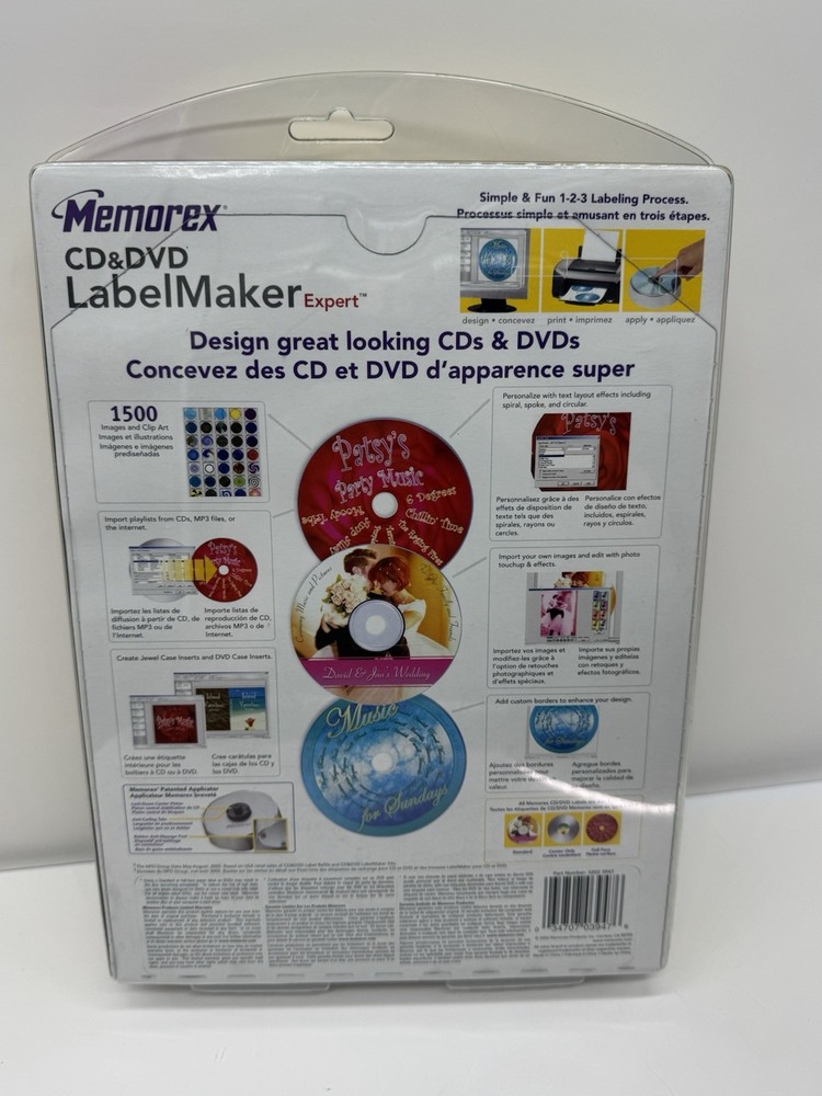 Memorex CD & DVD Label Maker Expert 138 Labels & ExPressit Software New Sealed