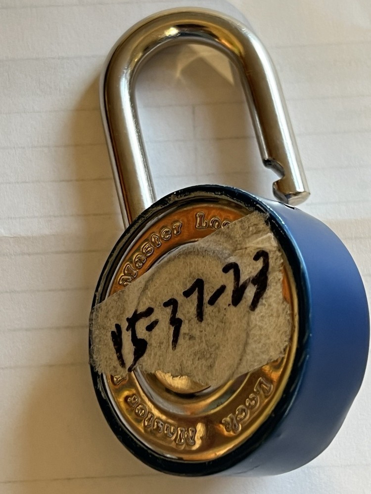 Master Lock Combination Lock Blue Used