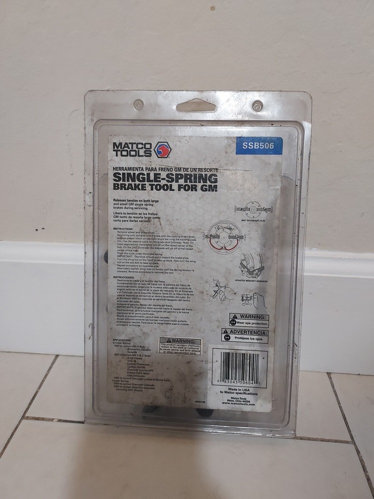 MATCO TOOLS GM SINGLE SPRING BRAKE TOOL