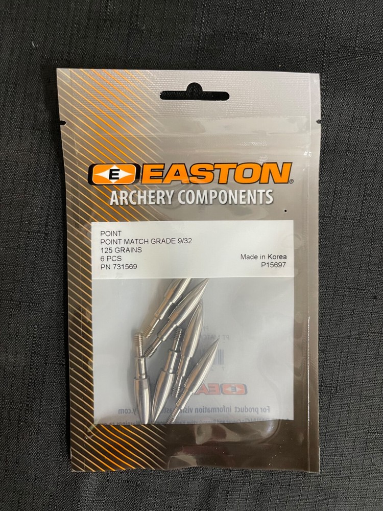 Easton Match Grade Field Points 6 Pack Multiple Sizes BRAND NEW