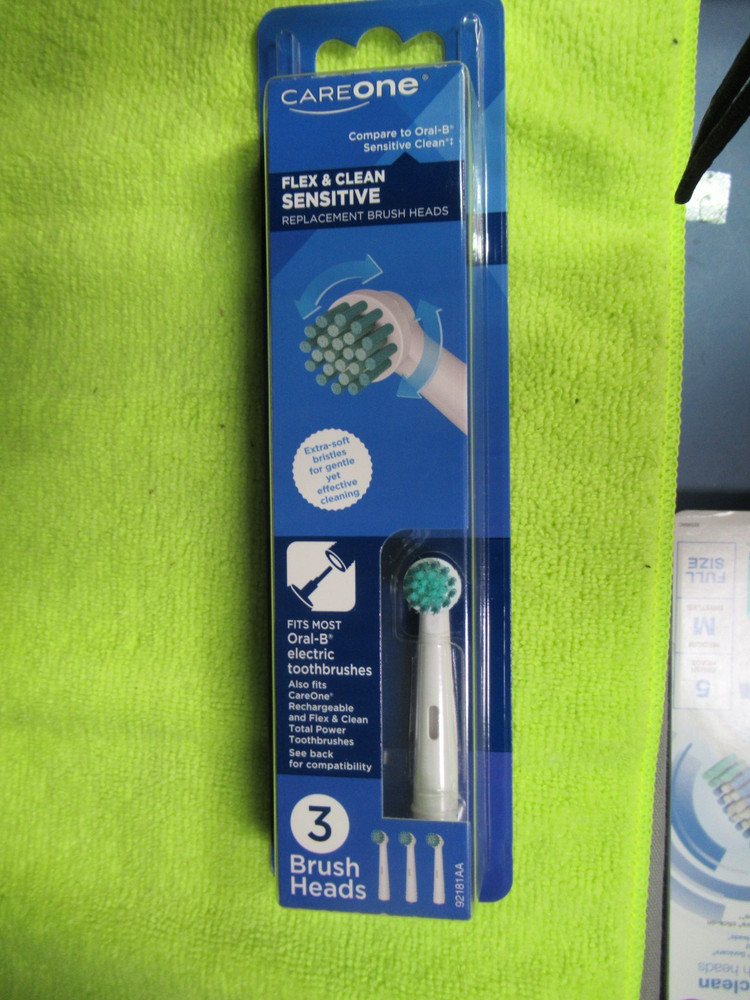 CareOne Flex & Clean Sensitive 3 Replacement Brush Heads