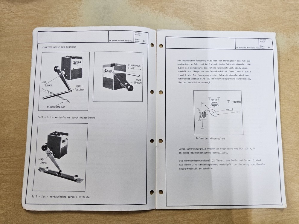 Wirtgen, Model MCW100A, B - Time Proportional Grade Controller. German /...