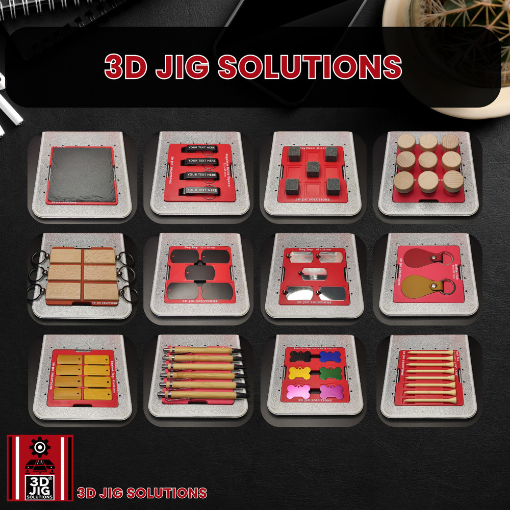 EufyMake E1 UV Printer Jig | Oval Wood Keychain Template