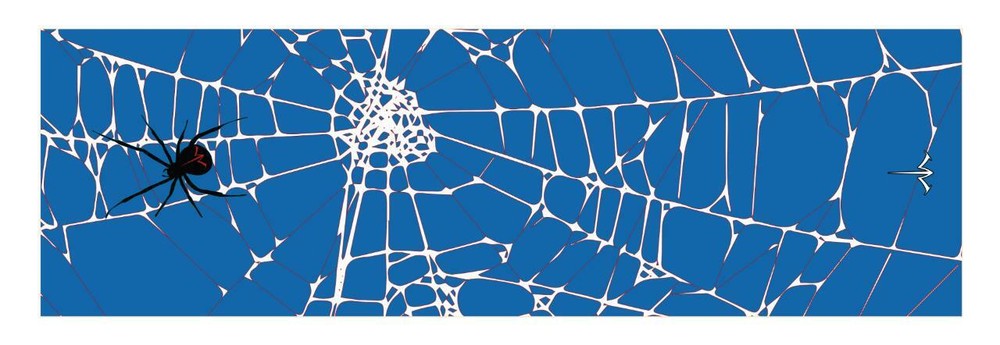 White Water Archery Black Widow Spider Web Blue Stabilizer Wrap Protection