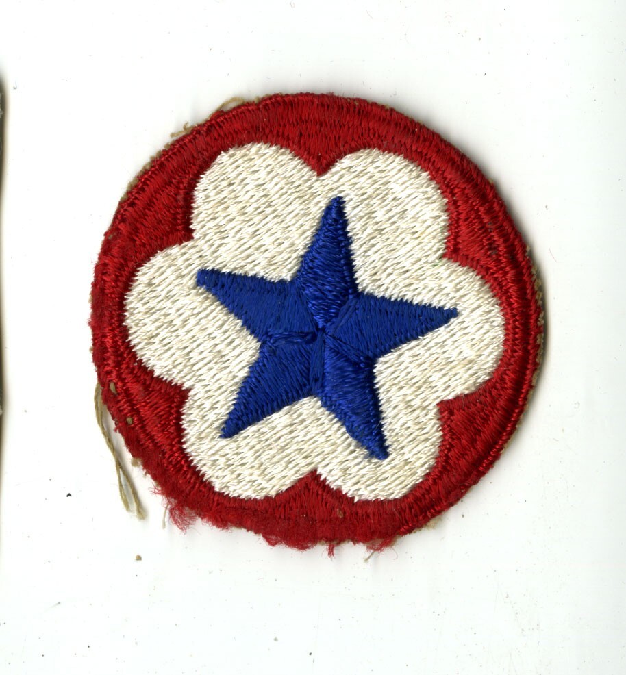 Army Service Forces White Back Patch WWII Vintage