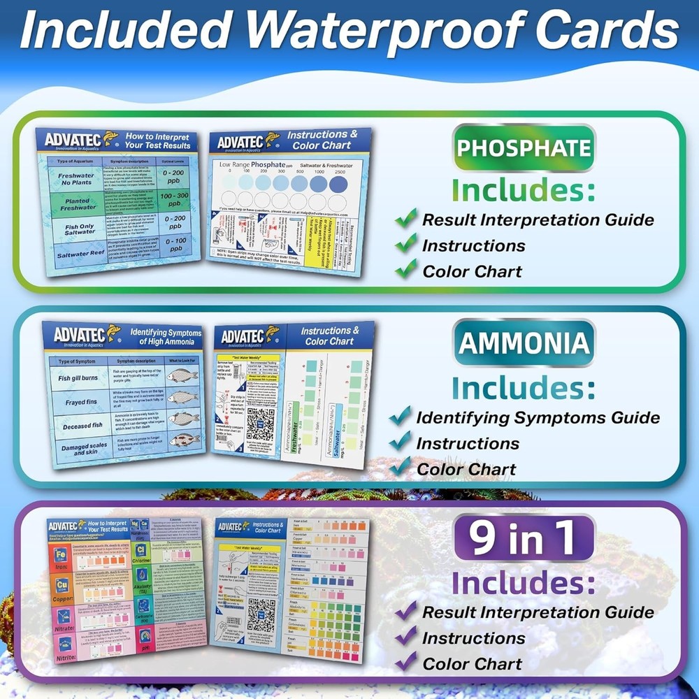 Master Strips - Freshwater, Saltwater, Reef - 275 Tests