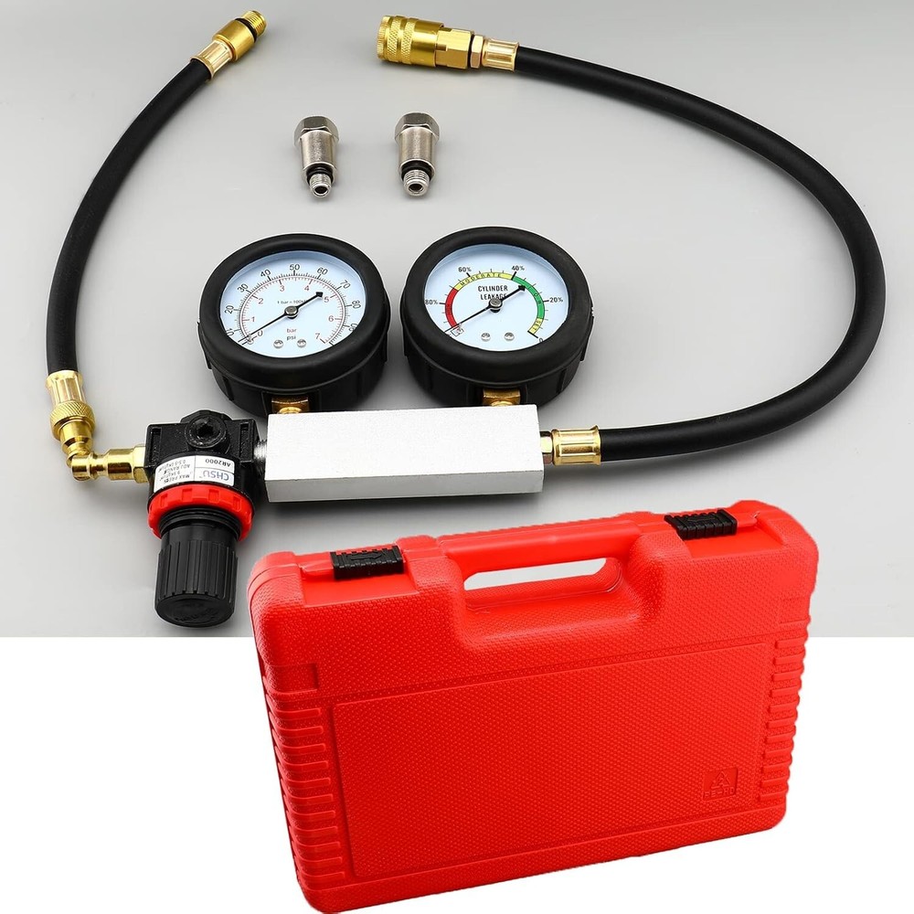 Cylinder Leak Down Tester Petrol Engine Compression Gauge Diagnostics Test Tool