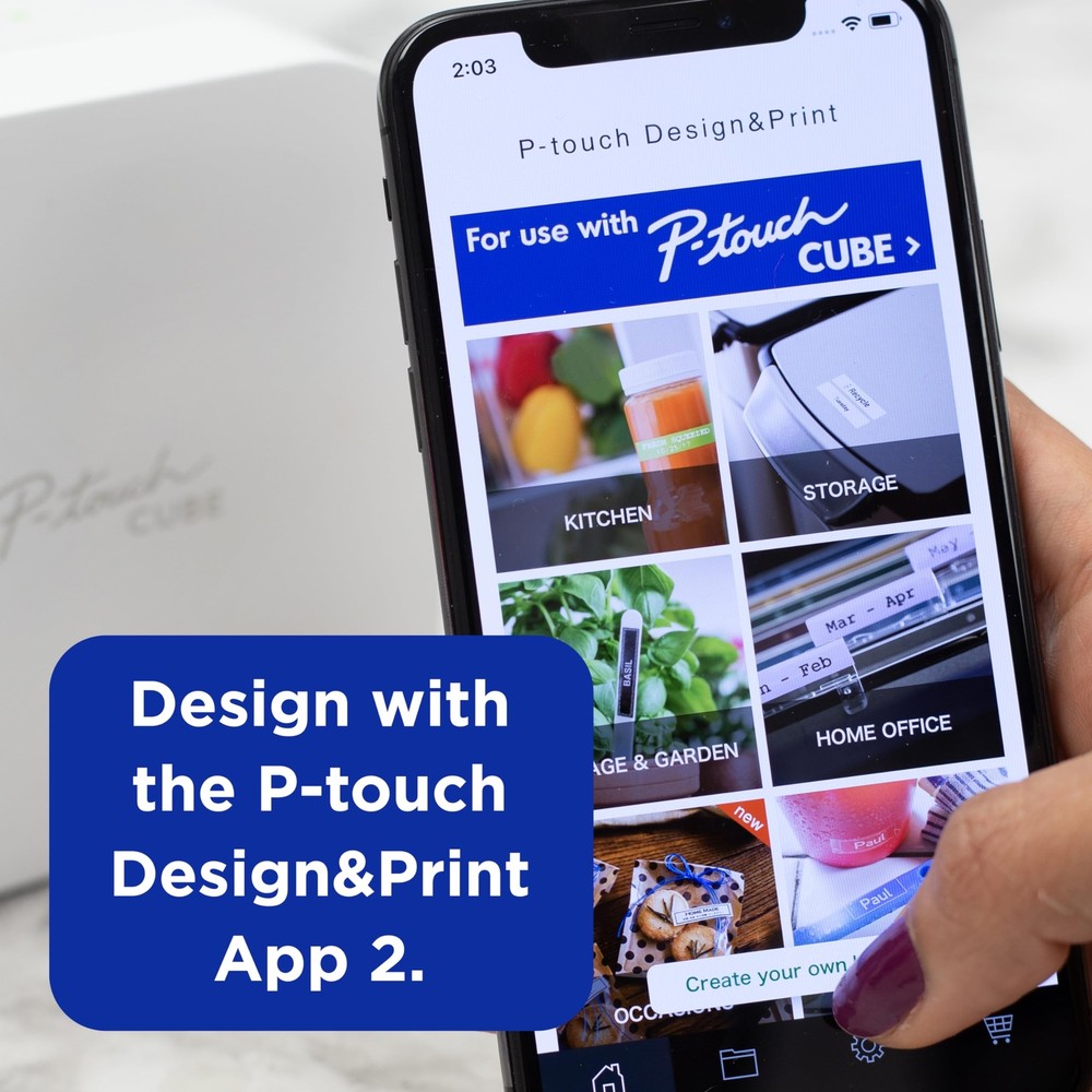 Brother P Touch Cube Bluetooth Label Maker Personalized Labels from Phone