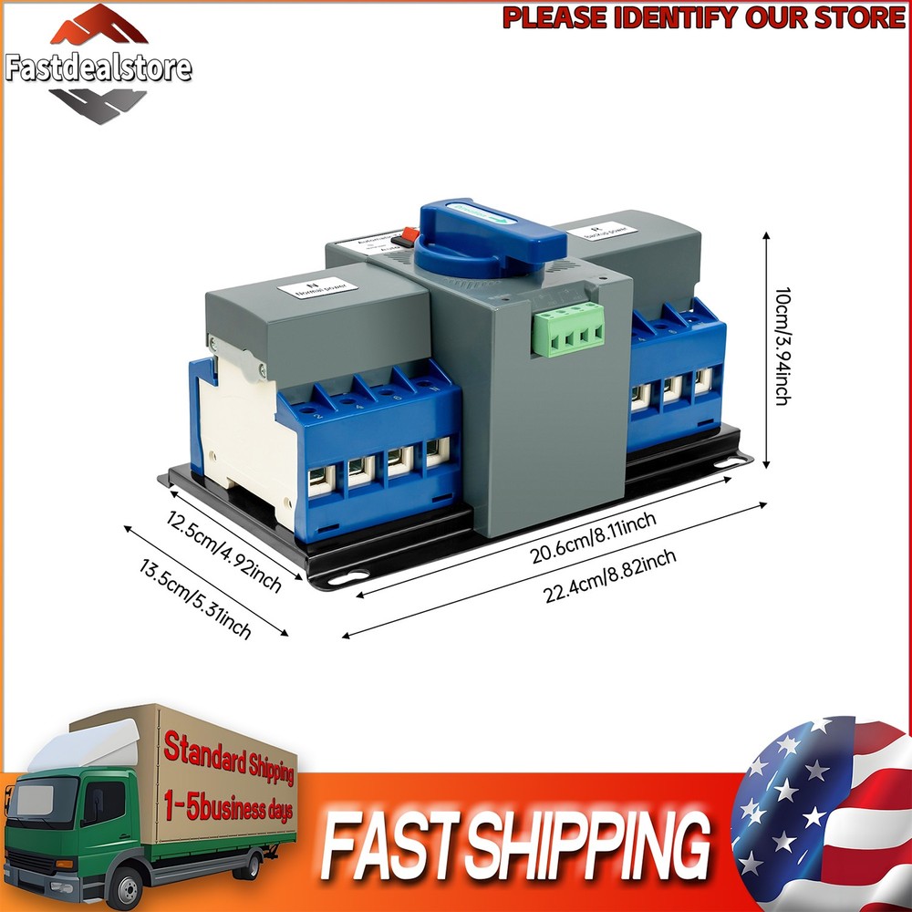 Dual Power Automatic Transfer Switch kit 63A 4P ATS Generator Changeover Switch