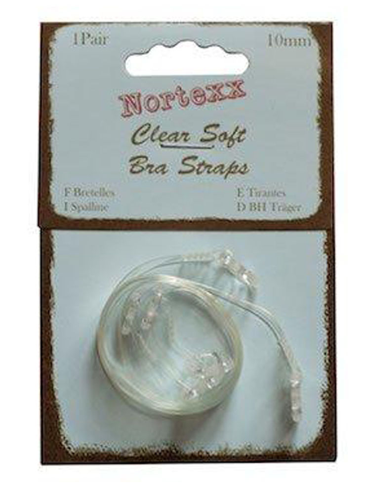 Nortexx Clear Soft Adjustable Bra Straps Invisible Soft See Through Transparent
