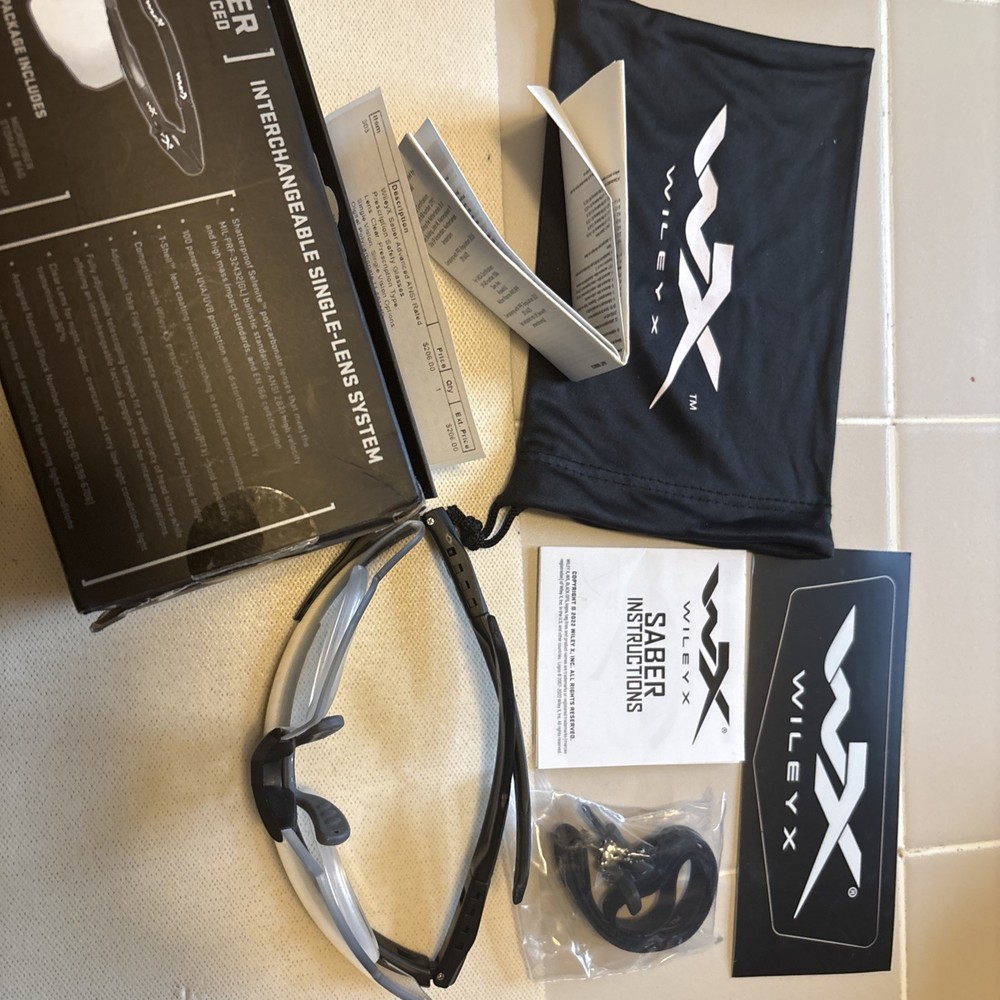 Wiley X Saber Advanced Clear Matte Black Frame With Rx Insert