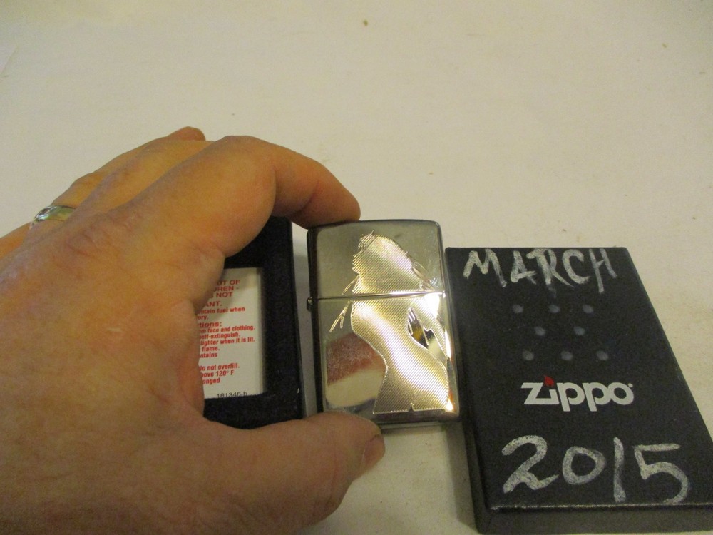 ZIPPO SILVER WOMAN SILOUETTE LIGHTER