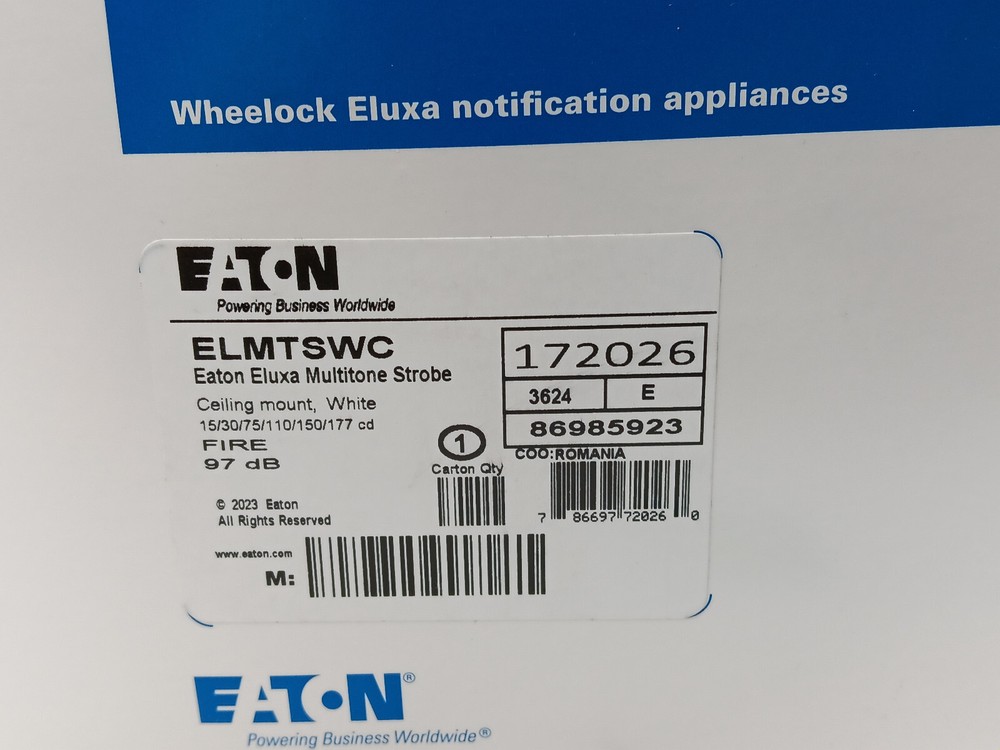 Eaton ELMTSWC Eluxa Multitone Strobe