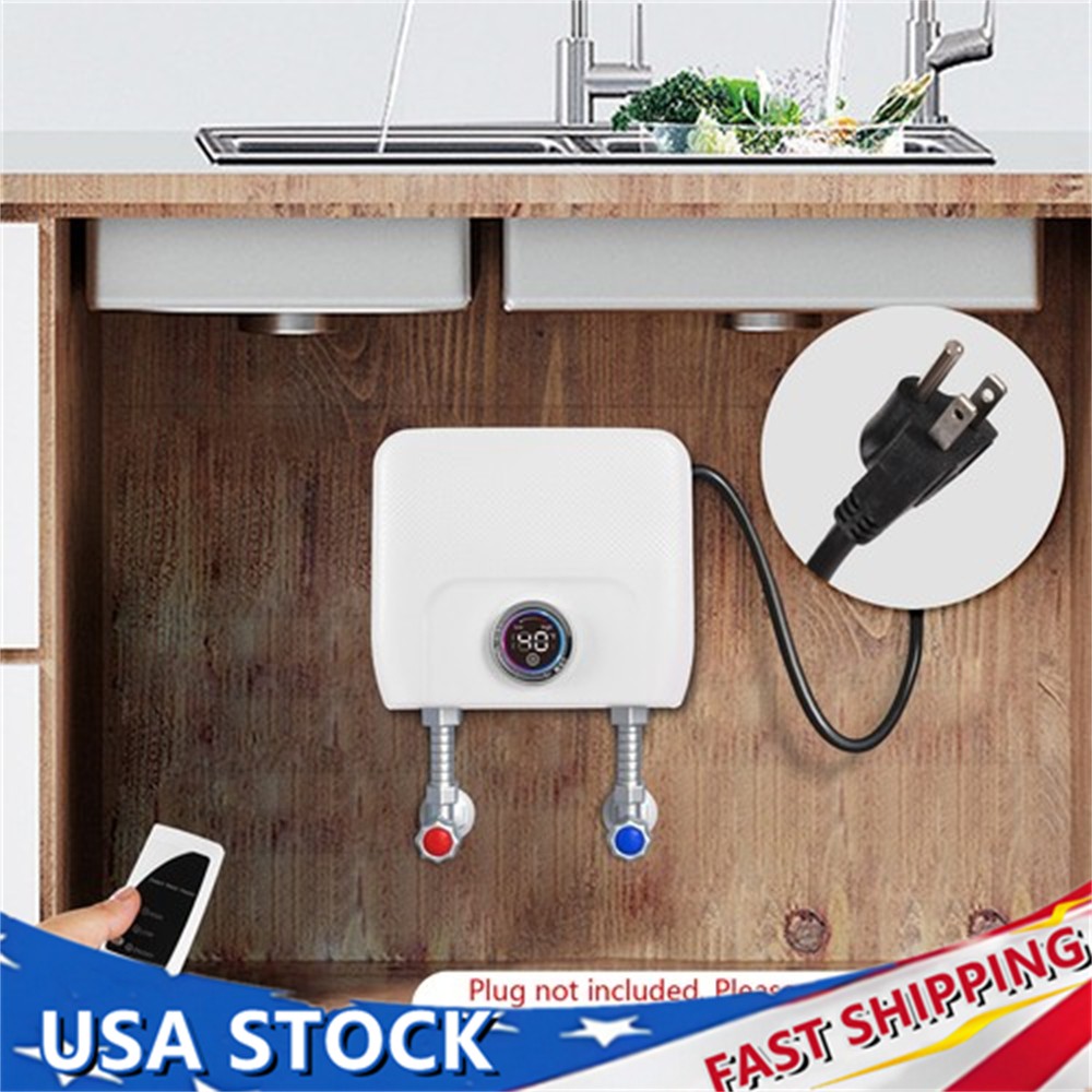 Electric Instant Hot Water Heater Mini Small Water Tank 3000W White For Home NEW