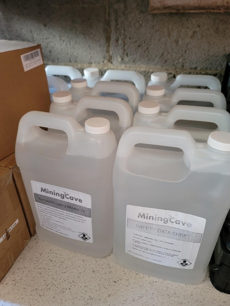 MiningCave Immersion Oil (Mineral) 1 Gal | Immersion Cooling Fluid for PC/Server
