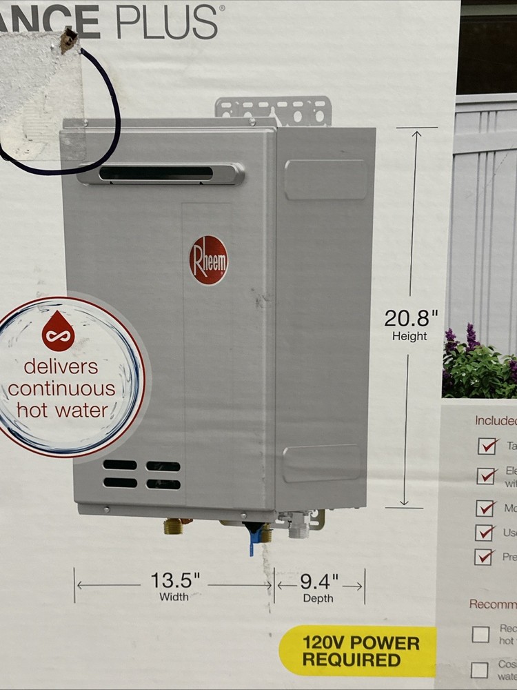 Rheem SMART Outdoor Tankless Water Heater Natural Gas 8.4 GPM ECO180XELN-3