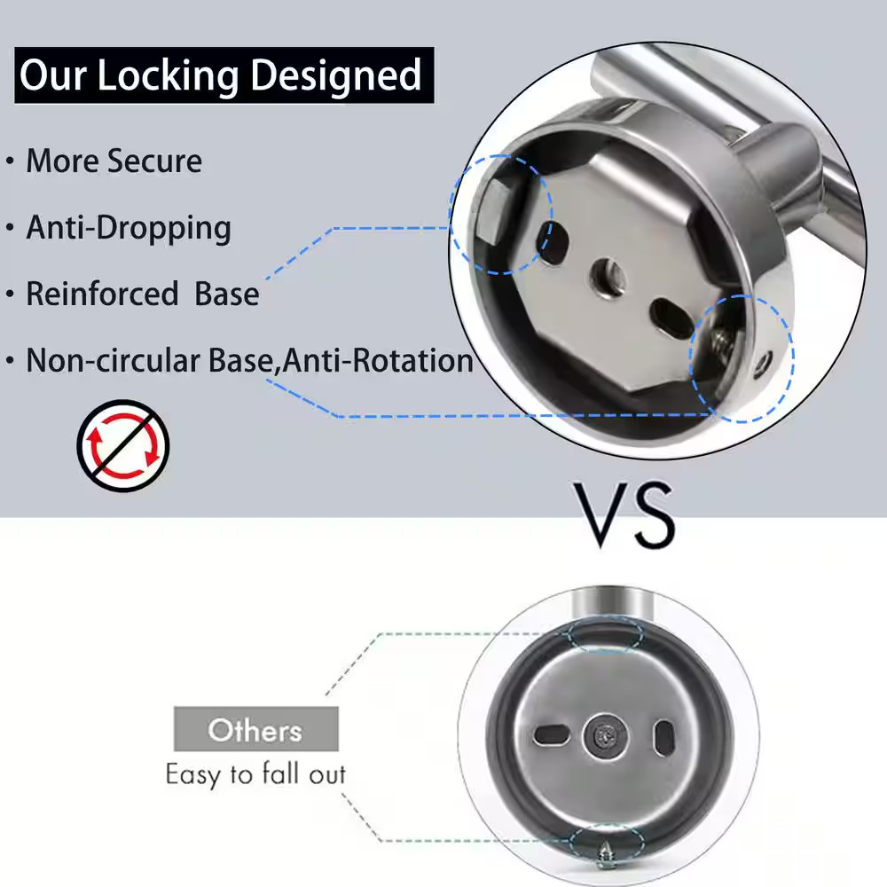 3 -Piece Bath Hardware Set with Mounting Hardware in Polished Chrome
