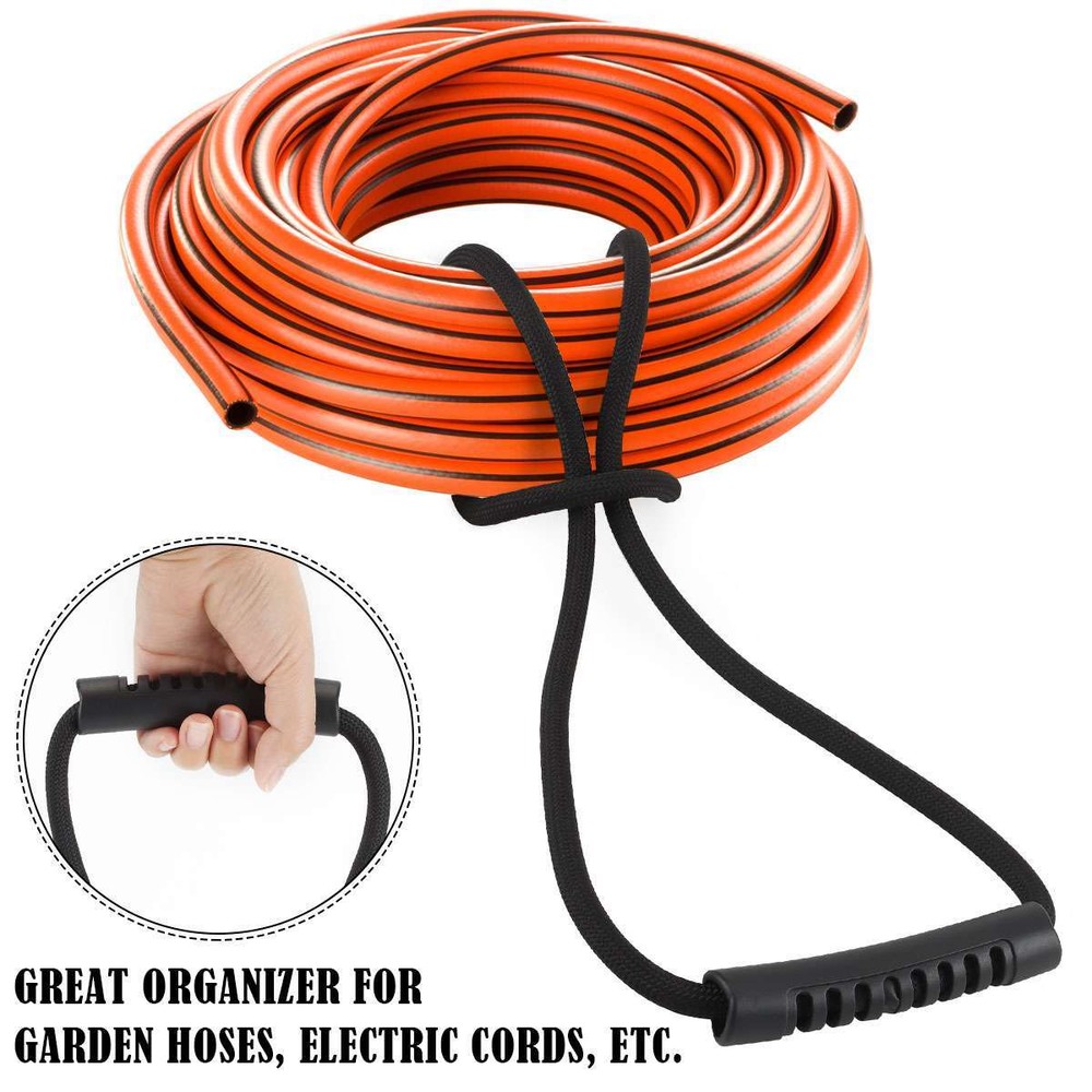 2PC 27.6'' Storage Straps Hook Loop Extension Cord Storage Holder Organizer Rope