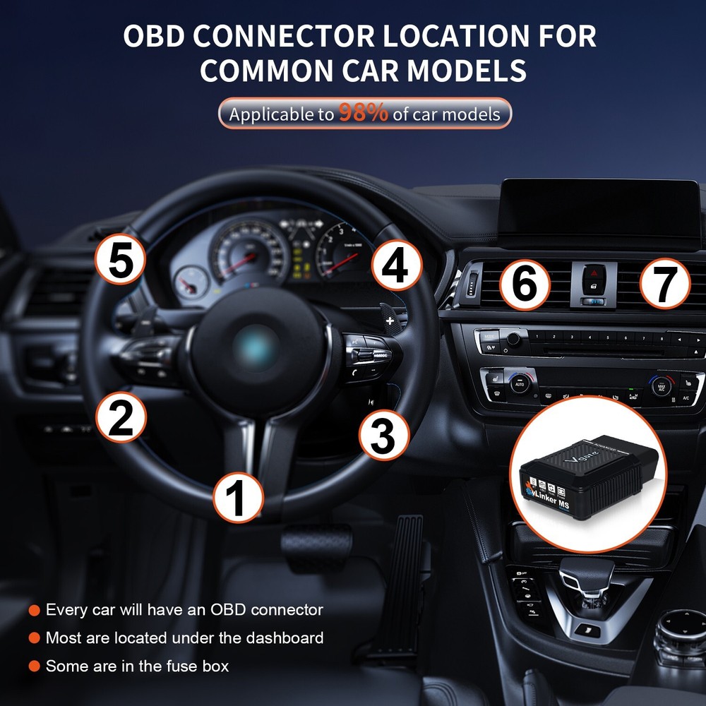 Vgate vLinker MS BT3.0 OBD2 Car Diagnostic Scanner Code Reader IOS/Android/PC