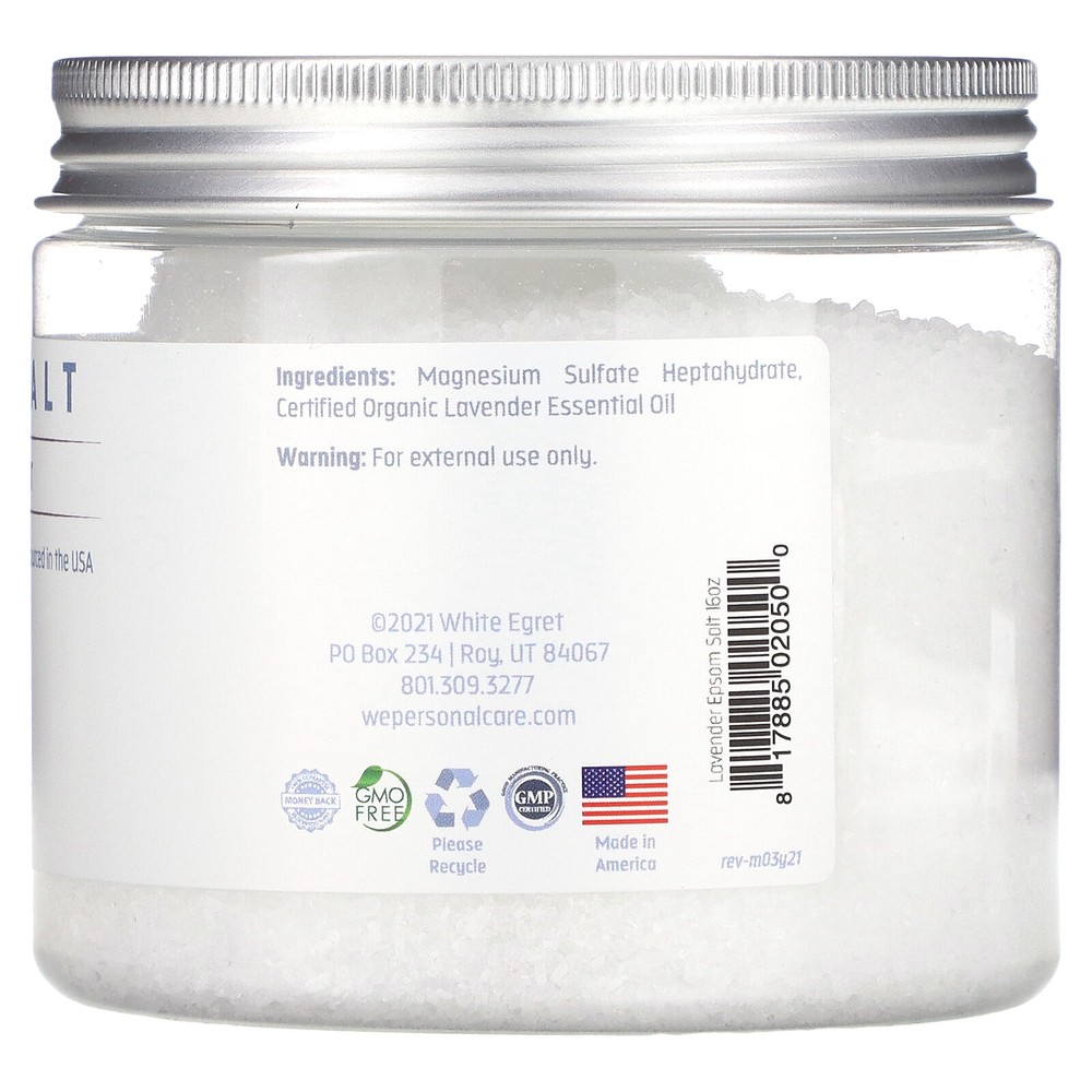 Epsom Salt, Lavender, 16 oz (454 g)