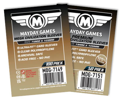 "Mega Civilization" Compatible Card Sleeves (75x105mm)