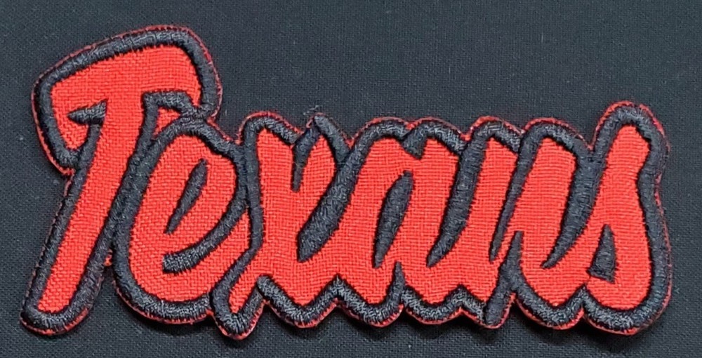 Houston Texans Text Embroidered Applique Iron On Patch Three Sizes Customize