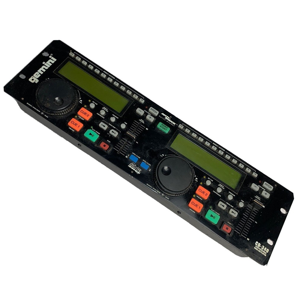 Gemini CD-340 Anti-Shock Buffer Memory Professional Dual CD player