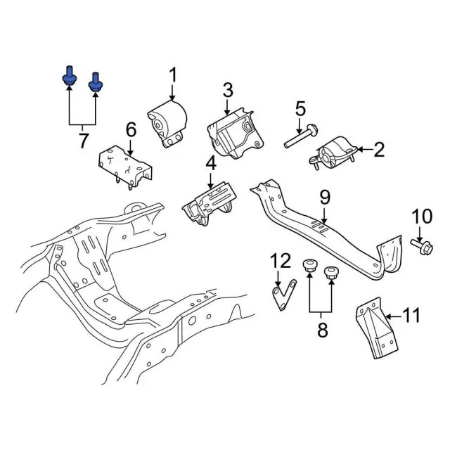 Genuine Trans Mount Bolt 391558-S102