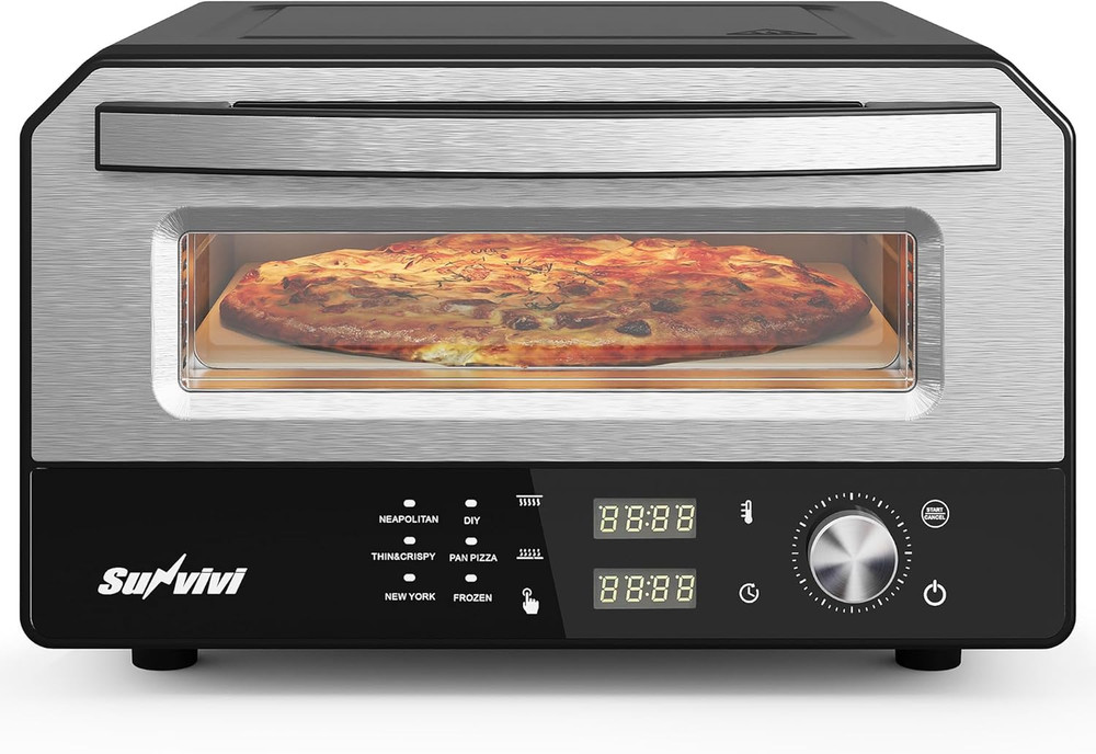 Electric Indoor Pizza Oven 12" Stone 6 Settings