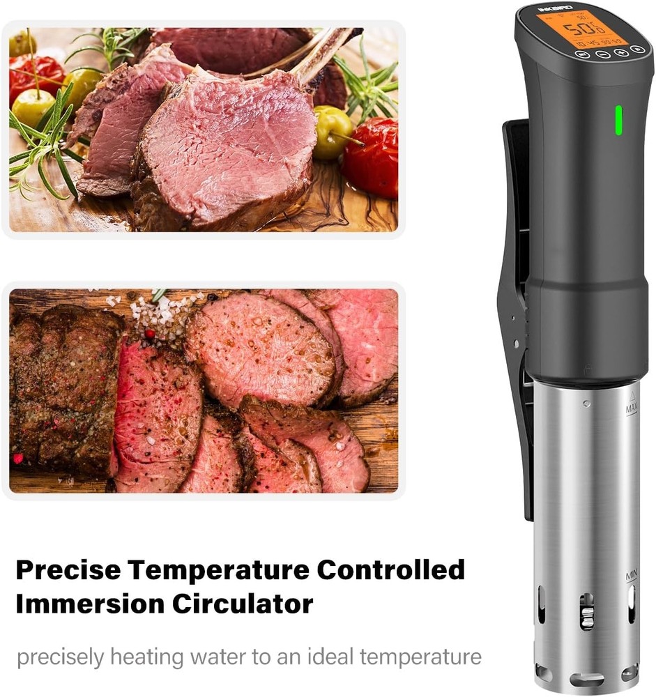 2.4G Wifi Sous Vide Cooker ISV-200W, 1000W Sous Vide Machine, Remote Control Imm