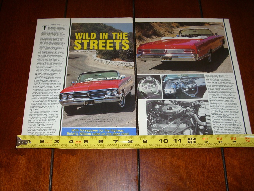 1964 BUICK WILDCAT ORIGINAL 1986 ARTICLE