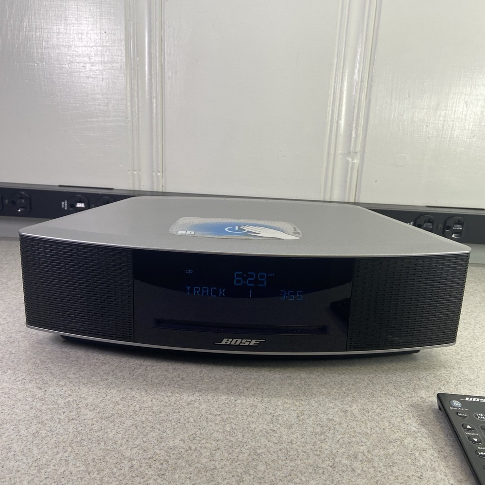 Bose Wave IV CD Player AM/FM Stereo Silver AUX Headphone Jack Compact System