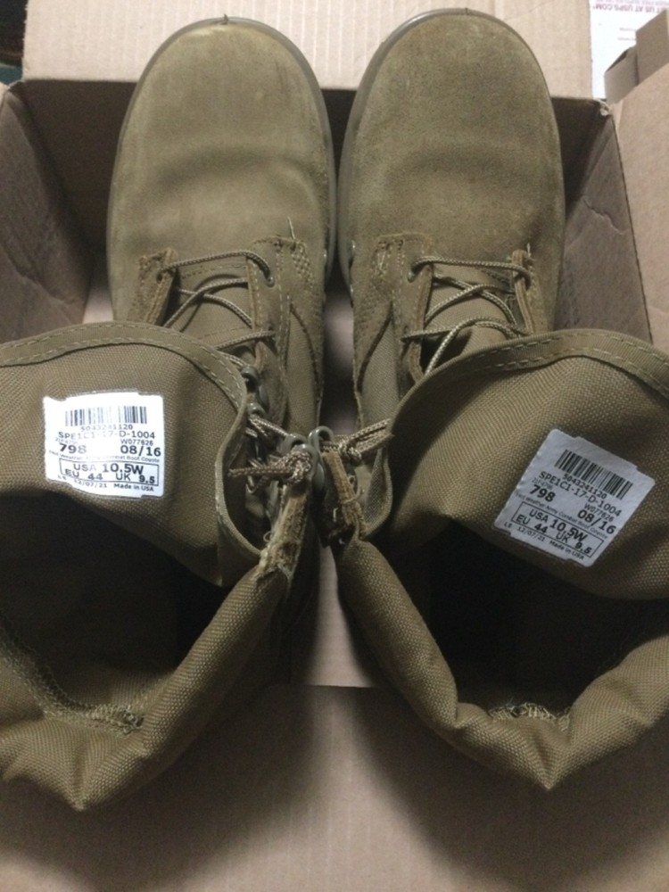 boots, army issue, new 10.5W, brown,