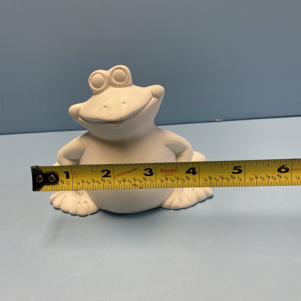 Ceramic Bisque Happy Frog Ready To Paint For Spring