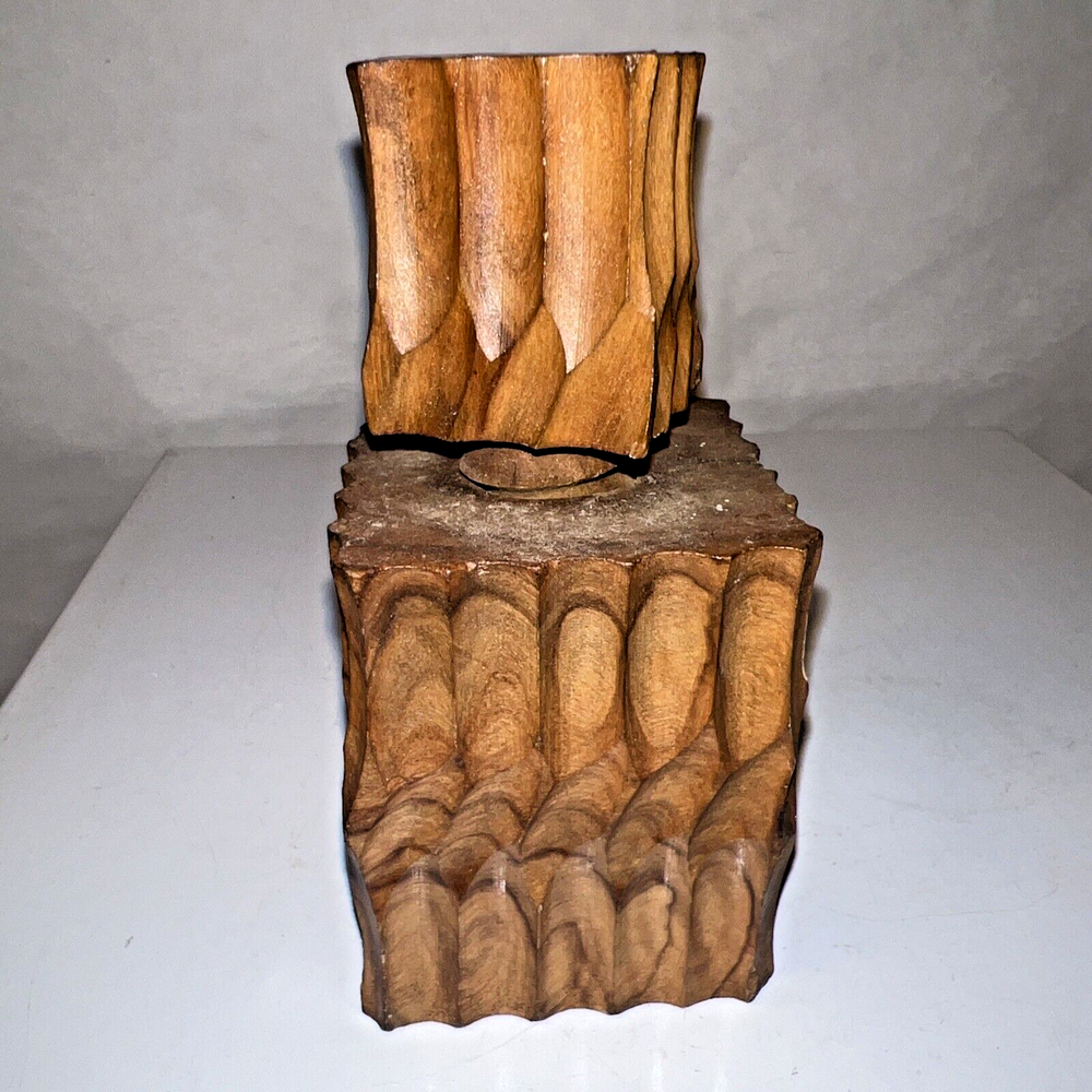 A small Hand Carved Wood Nut Cracker rustic organic modern boho chic