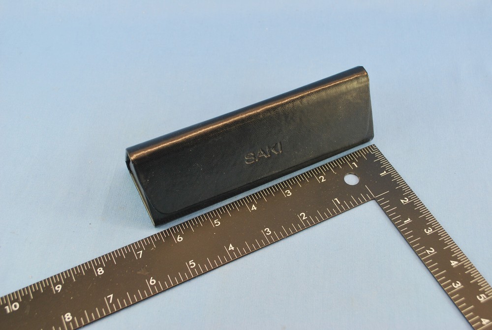 Saki Eyewear Hard Case Triangular Black Eyeglasses Sunglasses Storage FREE SHIP!