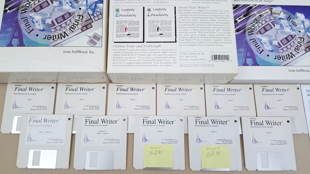 Final Writer Release 4 ©1994 SoftWood Word Processor for Commodore Amiga BOXED 1