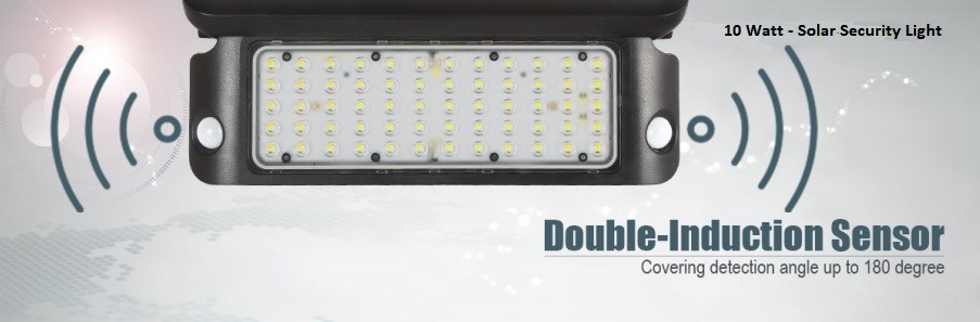 60 LED - 10 WATT - SOLAR Security Light Motion Activated - 3 Activation Modes