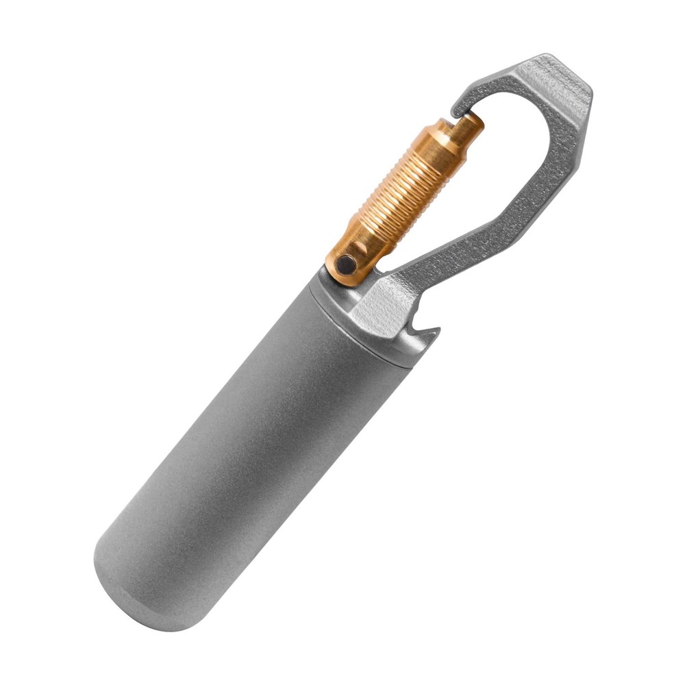 Titanium Small Pill Case, Mini Keychain Holder, EDC Small, Grey