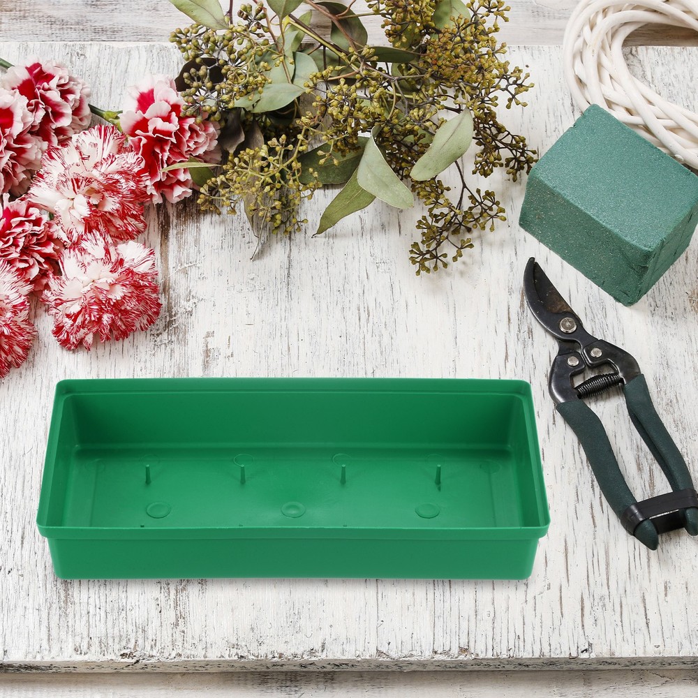 2 Piece Floral Center Tray, 9.65" Rectangular Floral Base