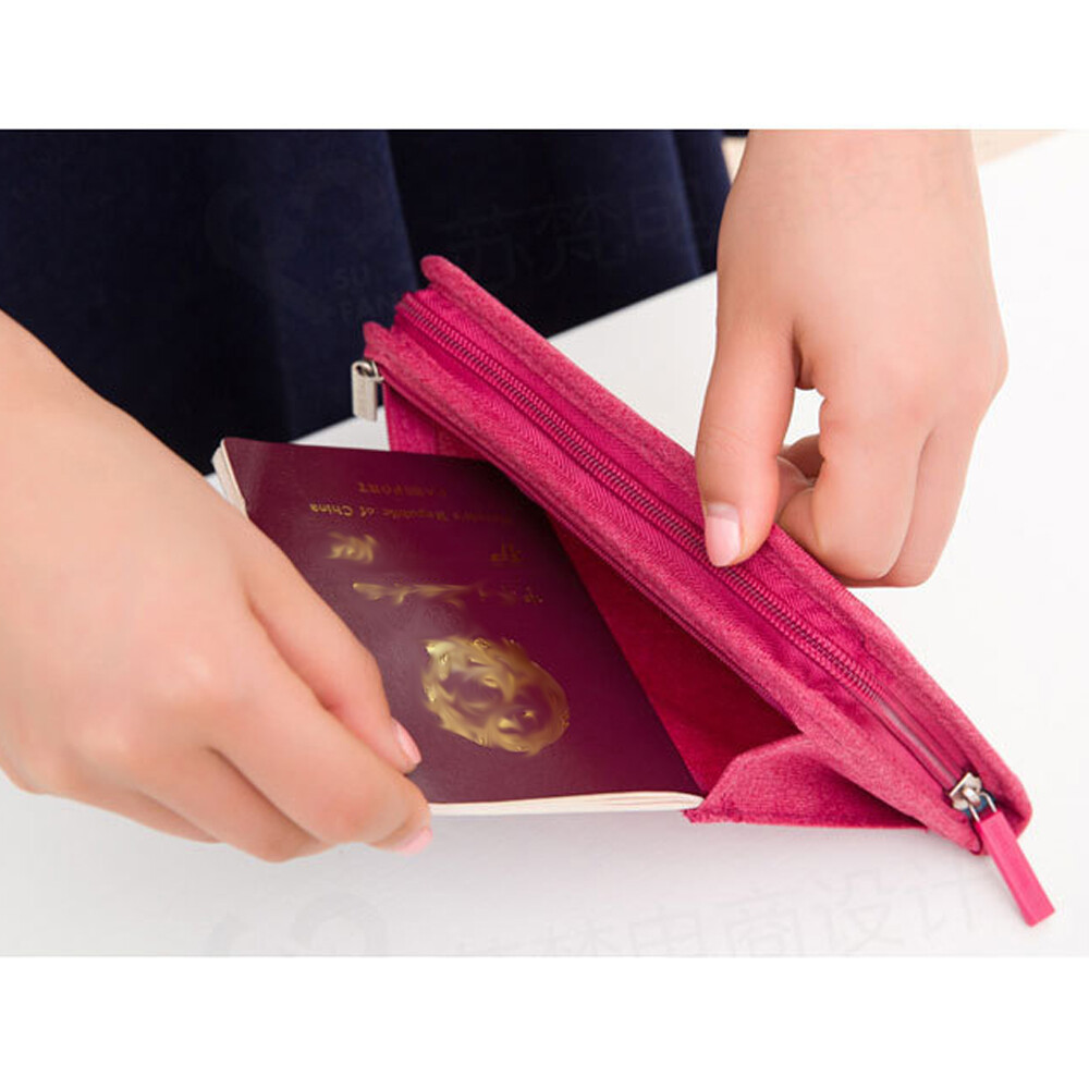 Travel Passport Holder Multi-function Document Package Multiple Card Wallet US