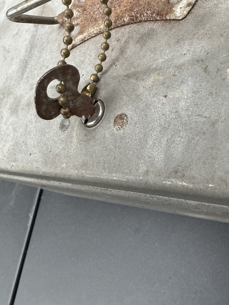 Vintage Steel Lock Box W/Key