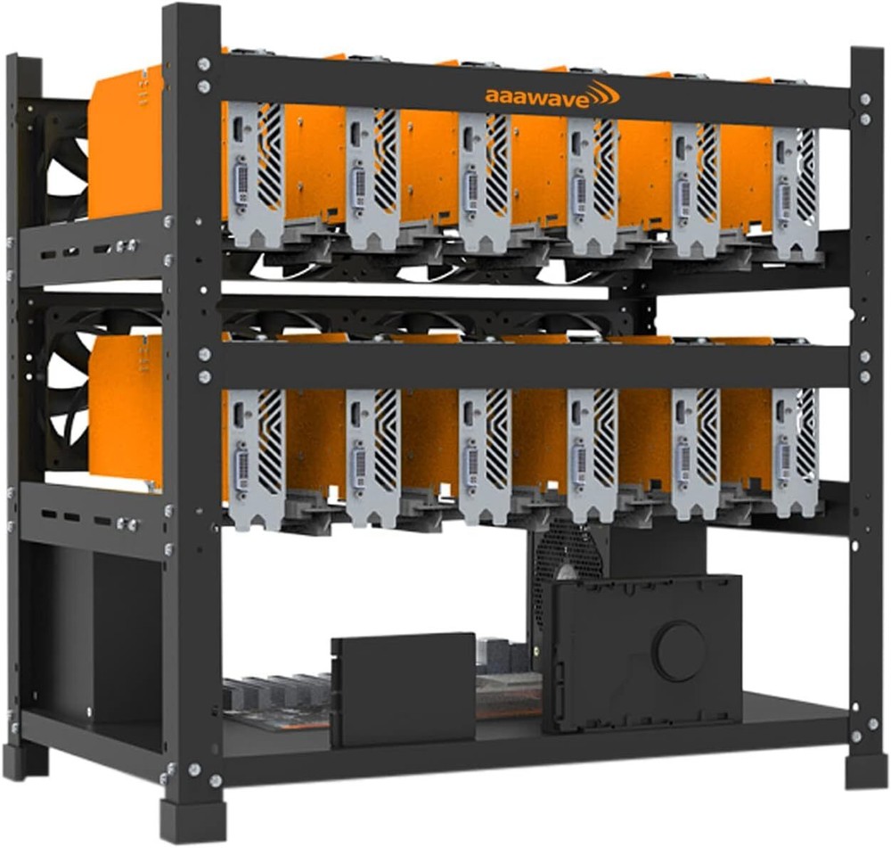AAAwave The Sluice V2 12GPU Open Frame Mining Rig Frame Chassis